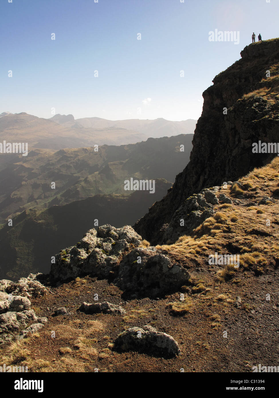 Simien Mountains, Northern Ethiopia: Trekkers take in the view from the ...
