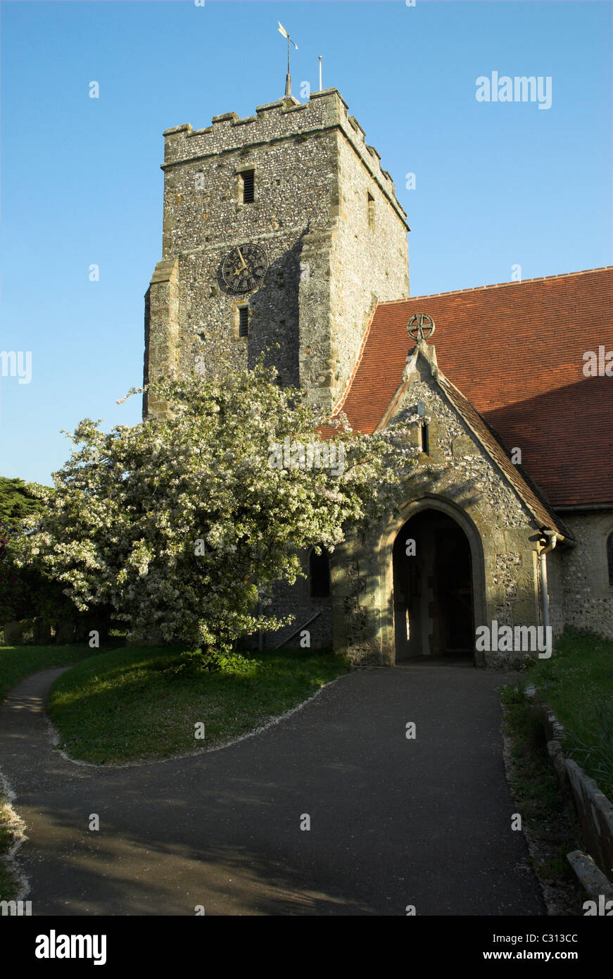 The Church Of St Mary, Burpham Near Arundel, West Sussex Stock Photo 