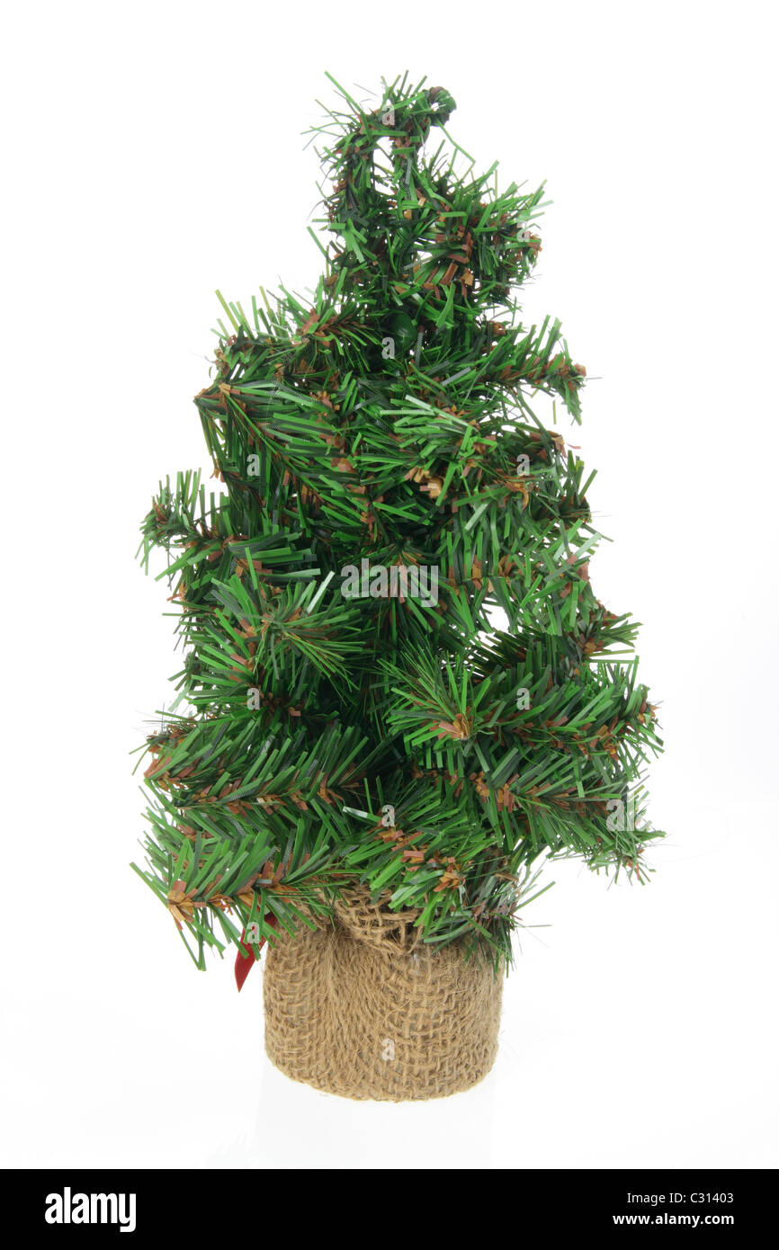 Christmas Tree on White Background Stock Photo - Alamy