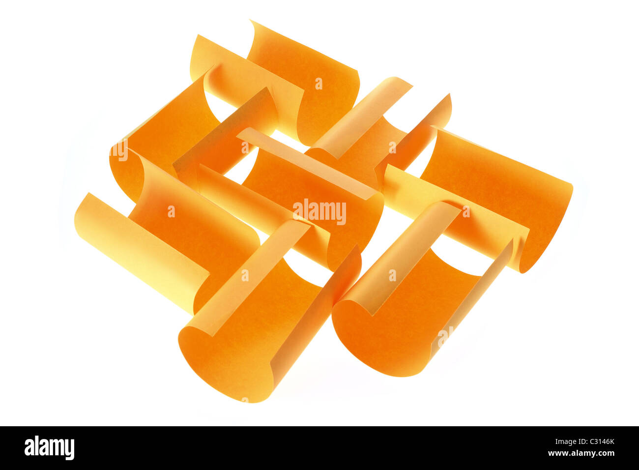 Yellow Paper Rolls Stock Photo Alamy