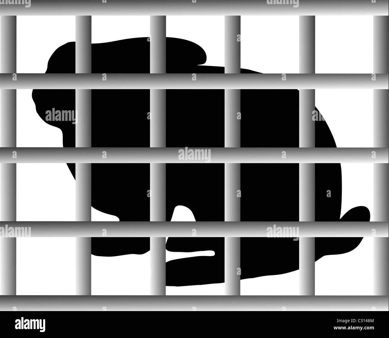 Bunny in cage Stock Photo Alamy