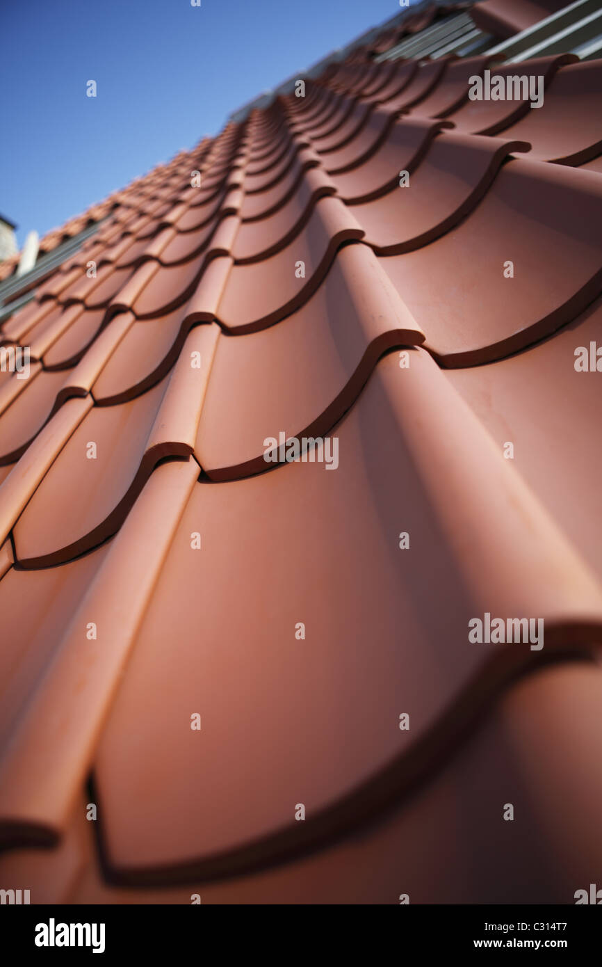 Shingles on a roof Stock Photo