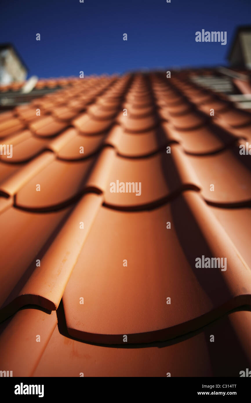 Shingles on a roof Stock Photo
