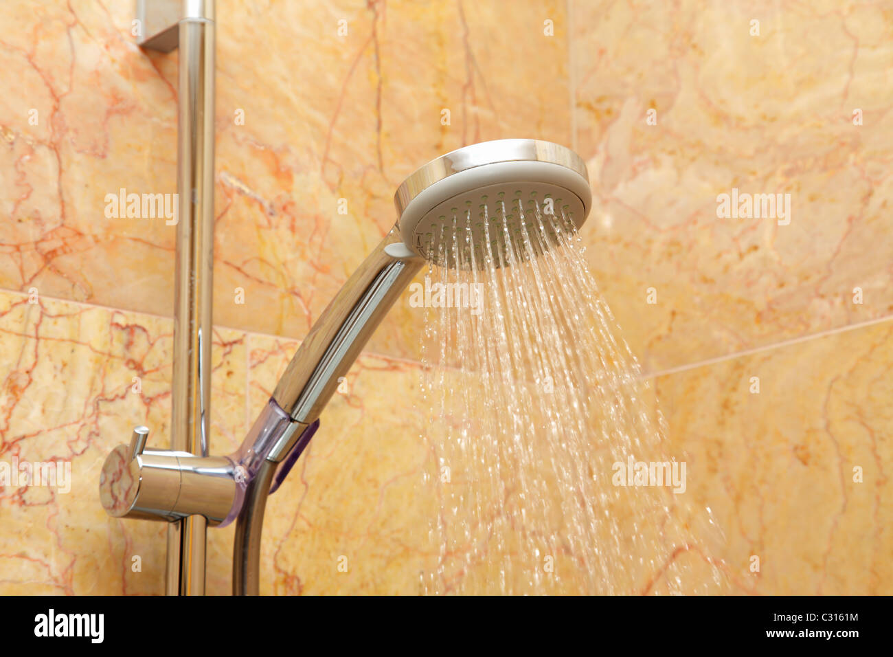 Chrome shower spraying water hi-res stock photography and images - Alamy
