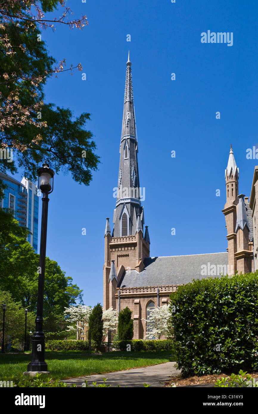 First Presbyterian Church in downtown Charlotte North Carolina Stock