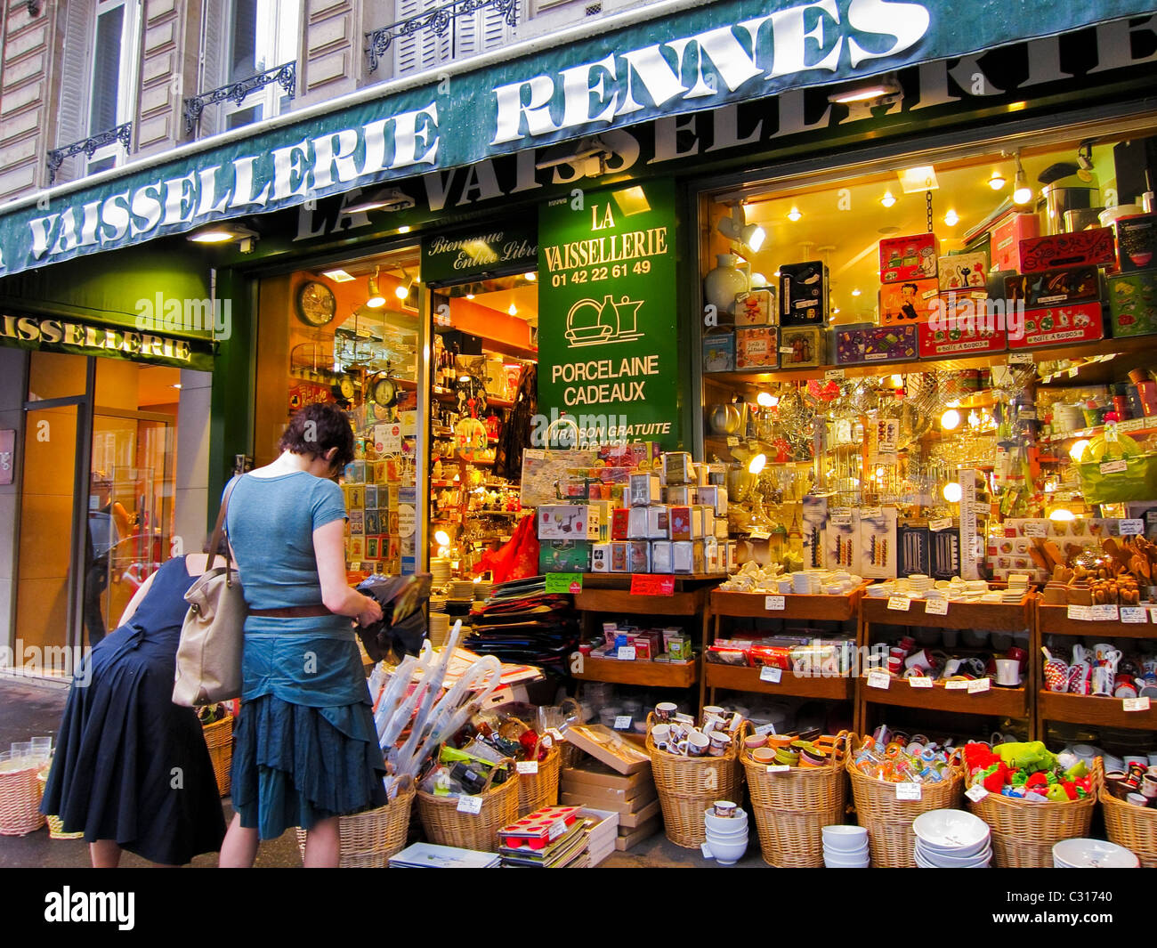 Paris, France, Women Shopping in French Housewares Shop Front in Stock Photo 36292256 Alamy