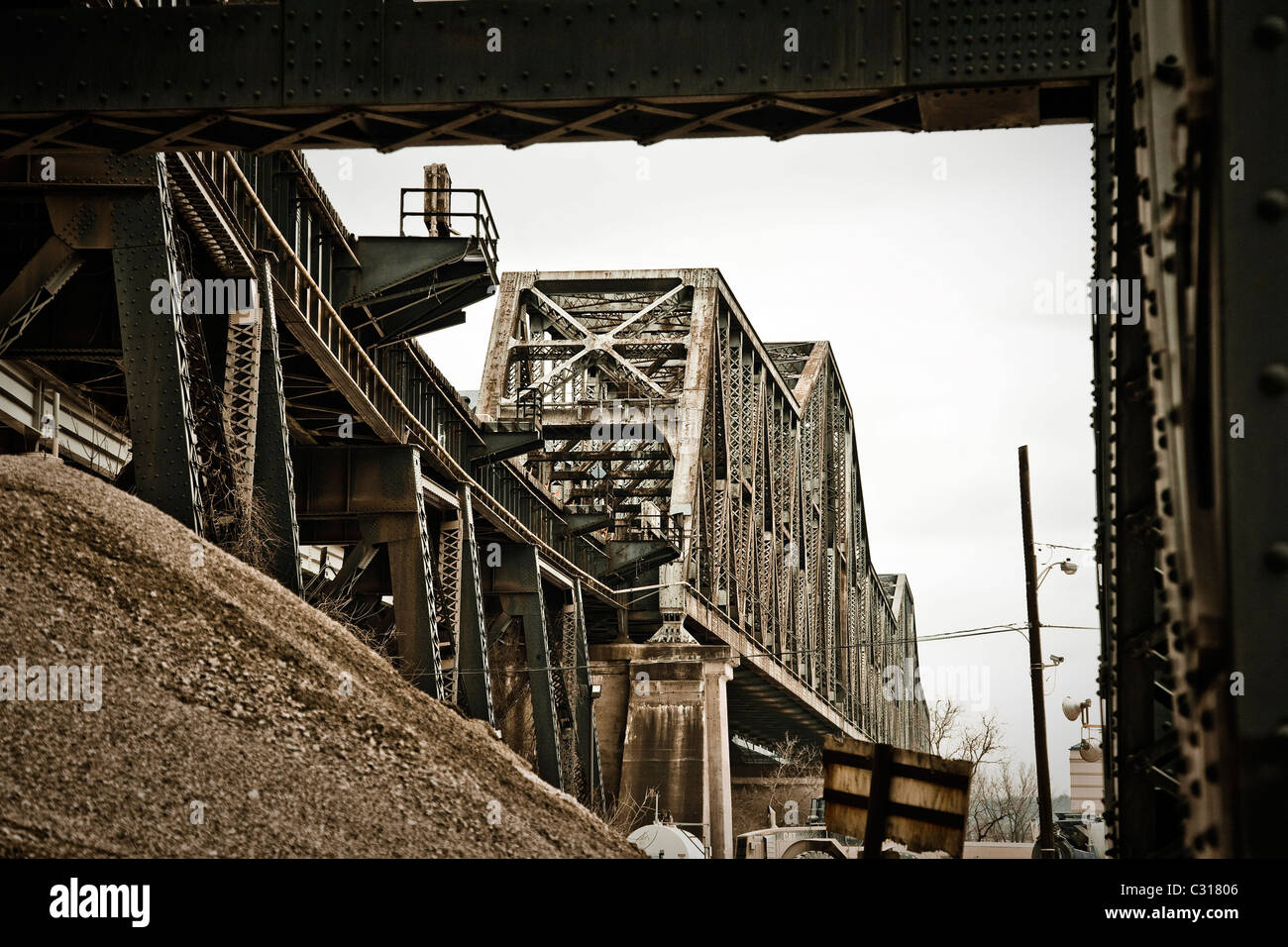 Stylistic Urban shots of downtown Cincinnati Ohio, including old