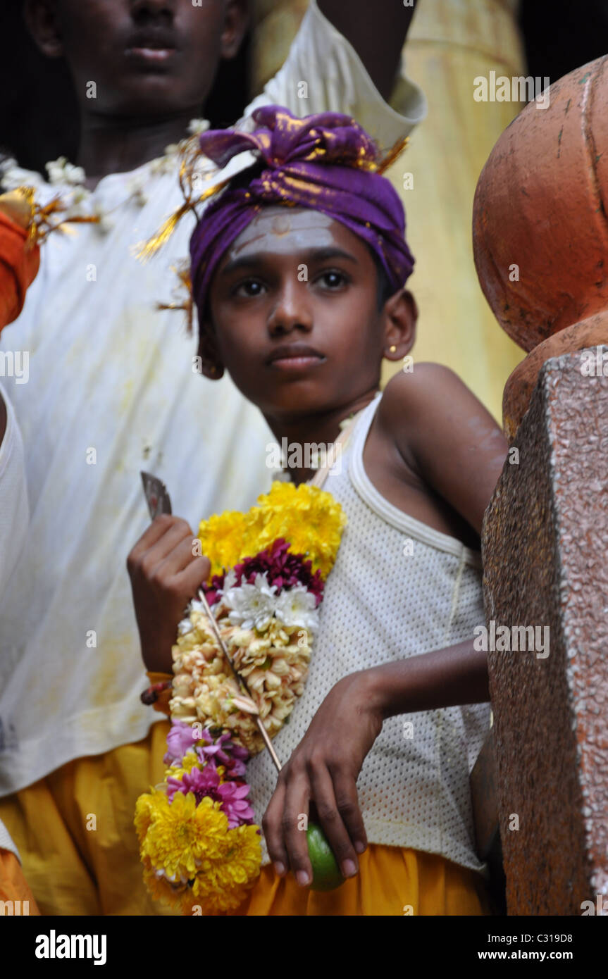 Hindu boy, kuala lumpur, Malasya Stock Photo