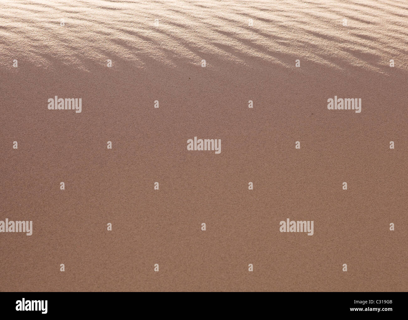 Wind ripples on desert sand - Mojave desert , California USA Stock Photo