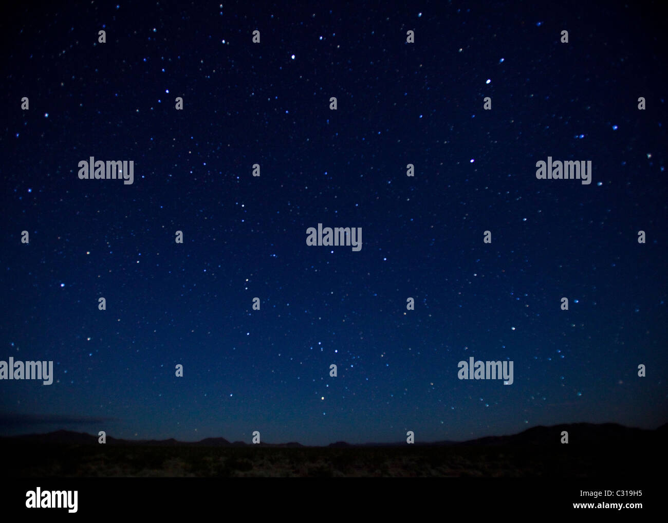 Stars in night sky - Arizona USA Stock Photo