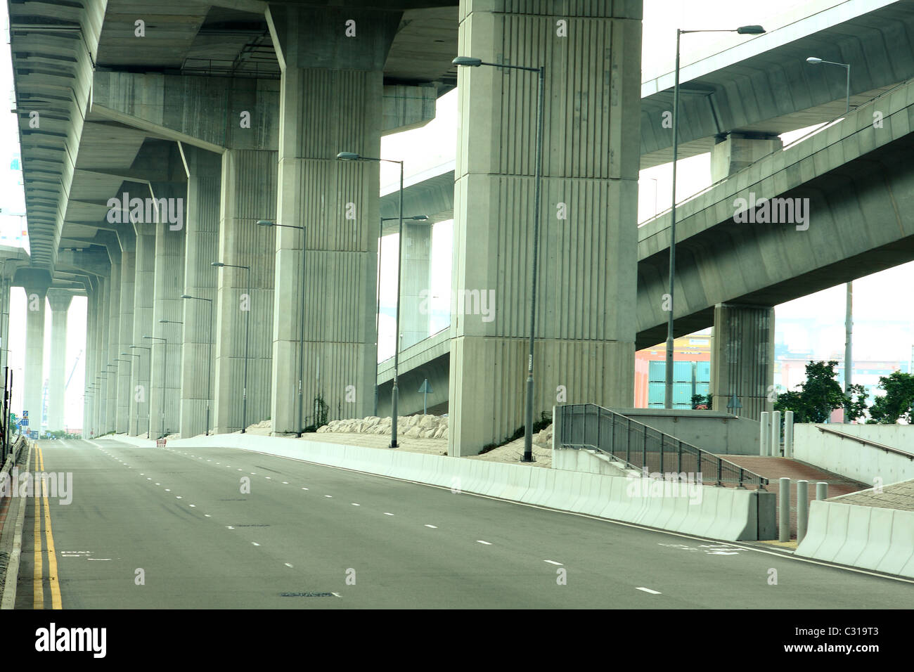 Empty freeway at daytime Stock Photo - Alamy