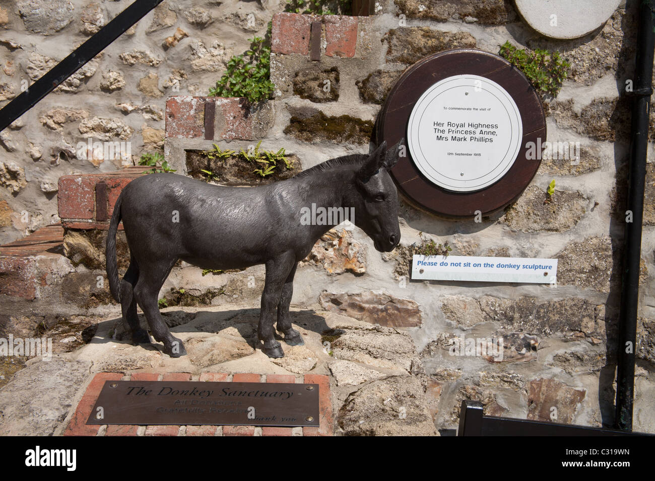 Statue The Donkey Sanctuary which is a UK based charity working to