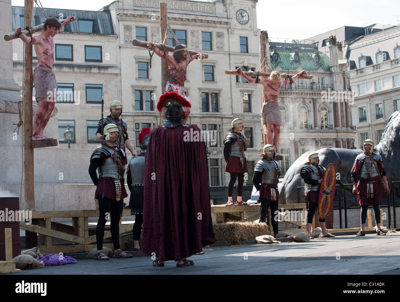 Passion Play Crucifixion High Resolution Stock Photography 