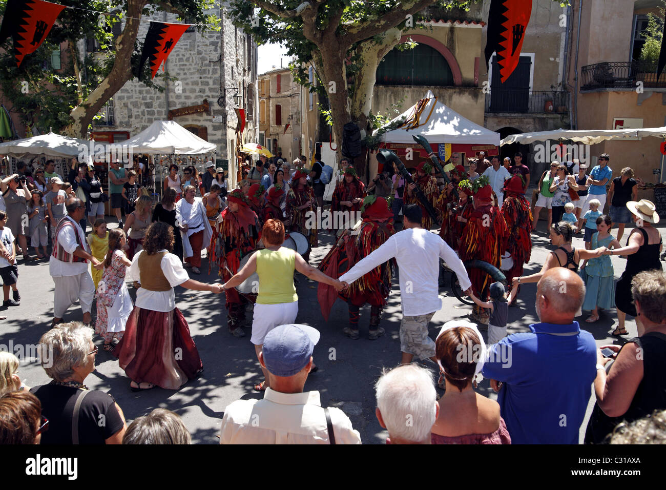 Medieval festival in Sauve, Gard, Languedoc Roussillon, France Stock