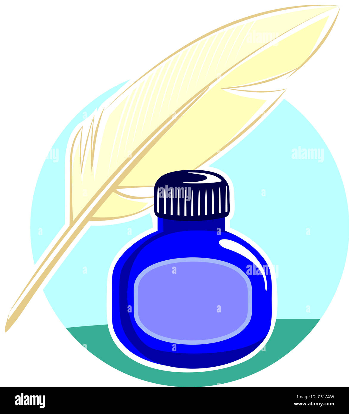 quill and inkpot Stock Photo Alamy