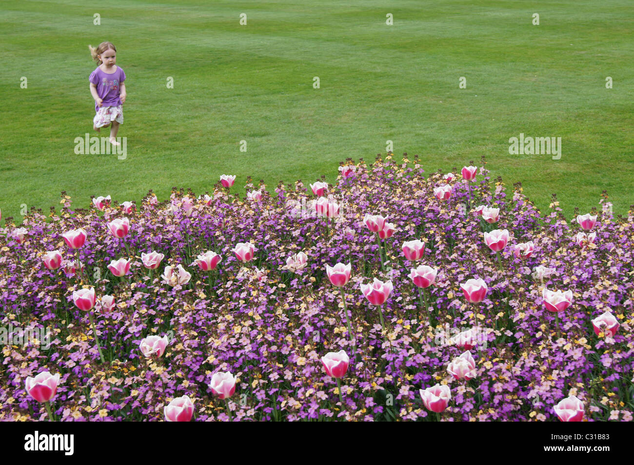 Gardens in Hampton Court Palace, London Stock Photo