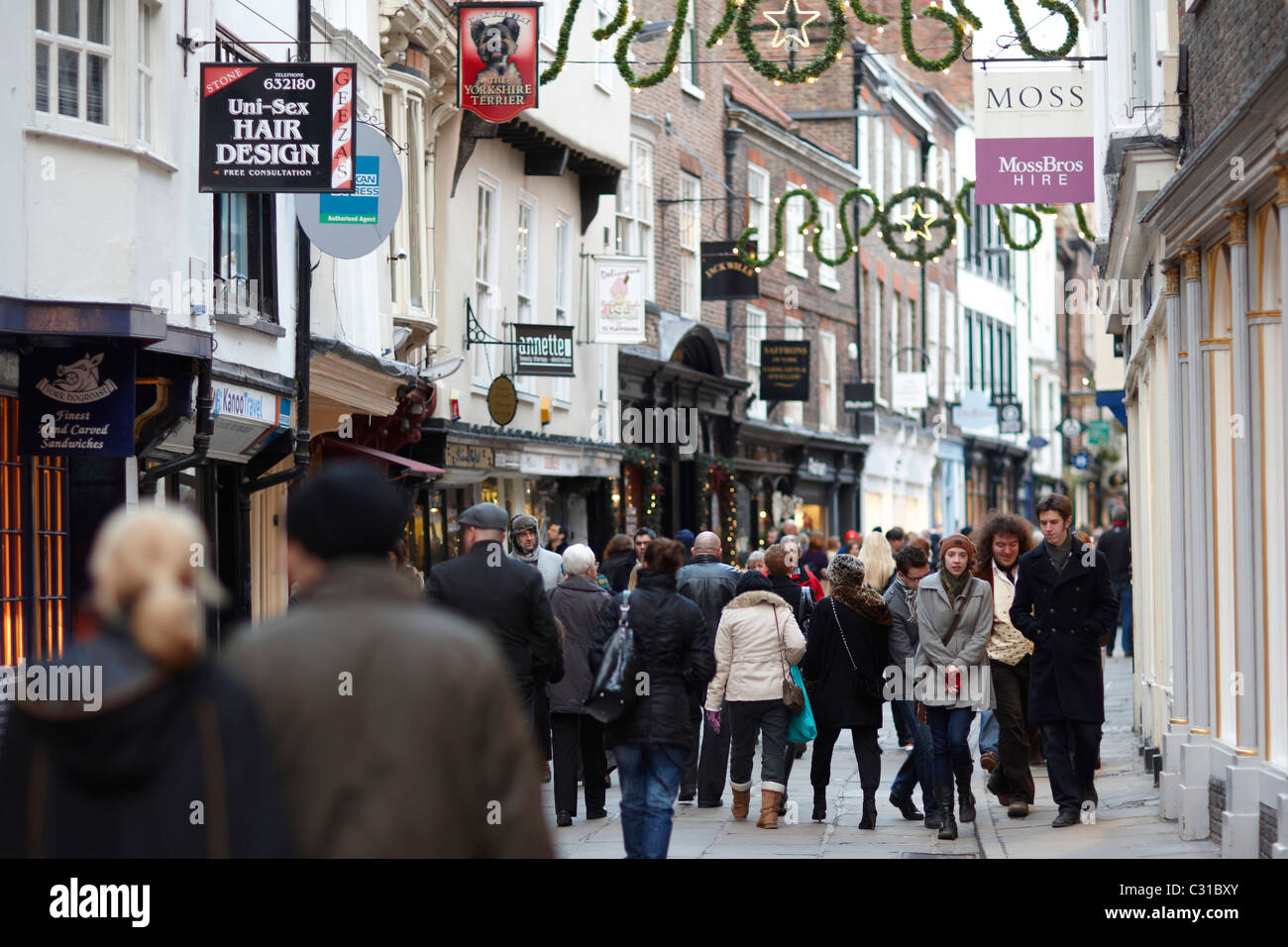York City Centre Shopping Stock Photo Alamy