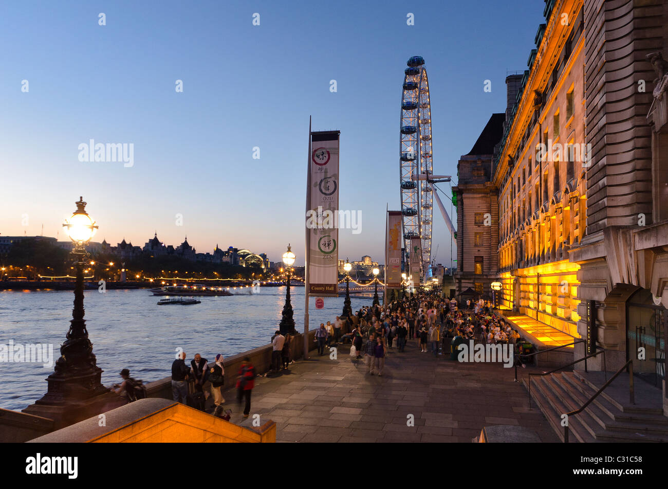 London Eye at night, London , UK, GB Stock Photo