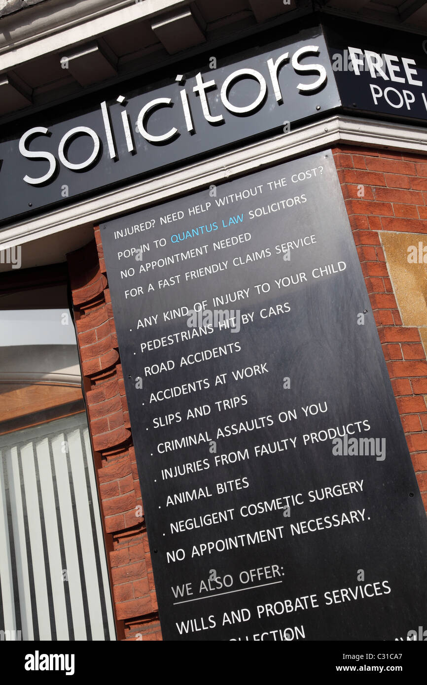 A solicitors in a U.K. city. Stock Photo