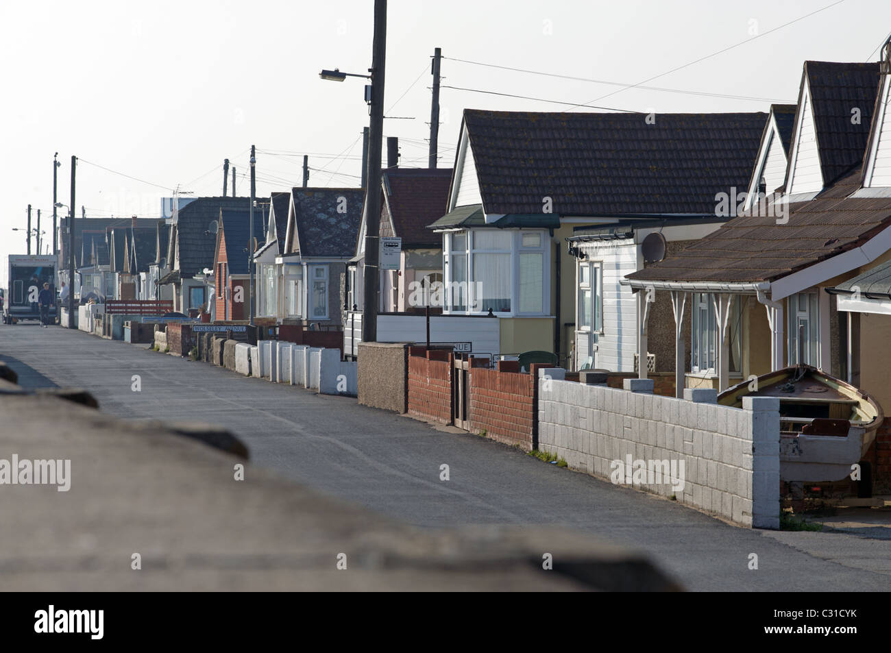 Seaside homes, Jaywick, Essex. Stock Photo