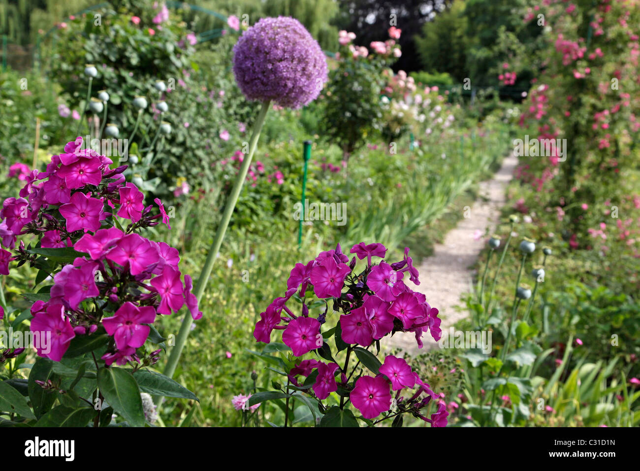 The Path In The Impressionist Painter Claude Monet S Garden Called Stock Photo Alamy