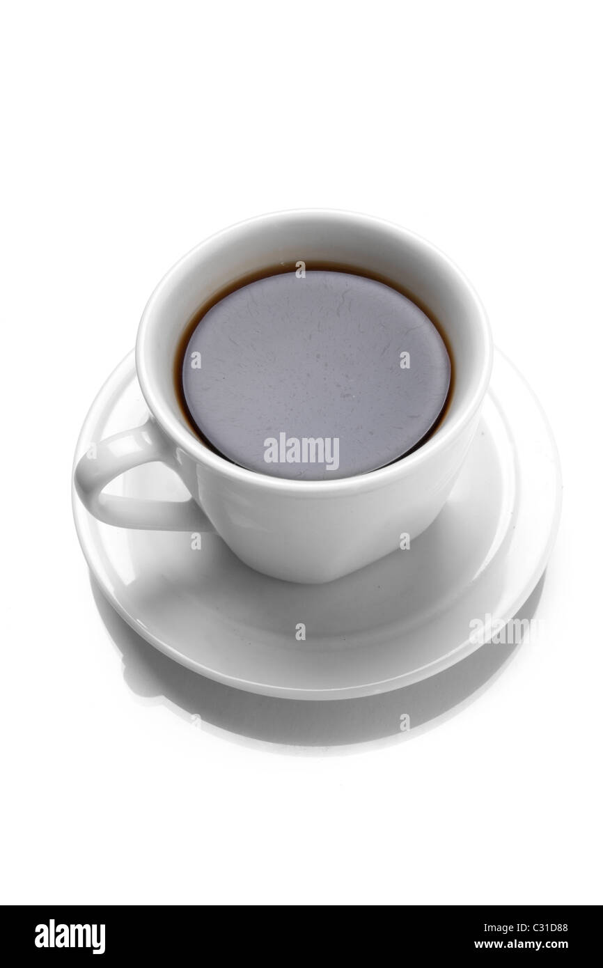 Perfect white coffee cup on white Stock Photo