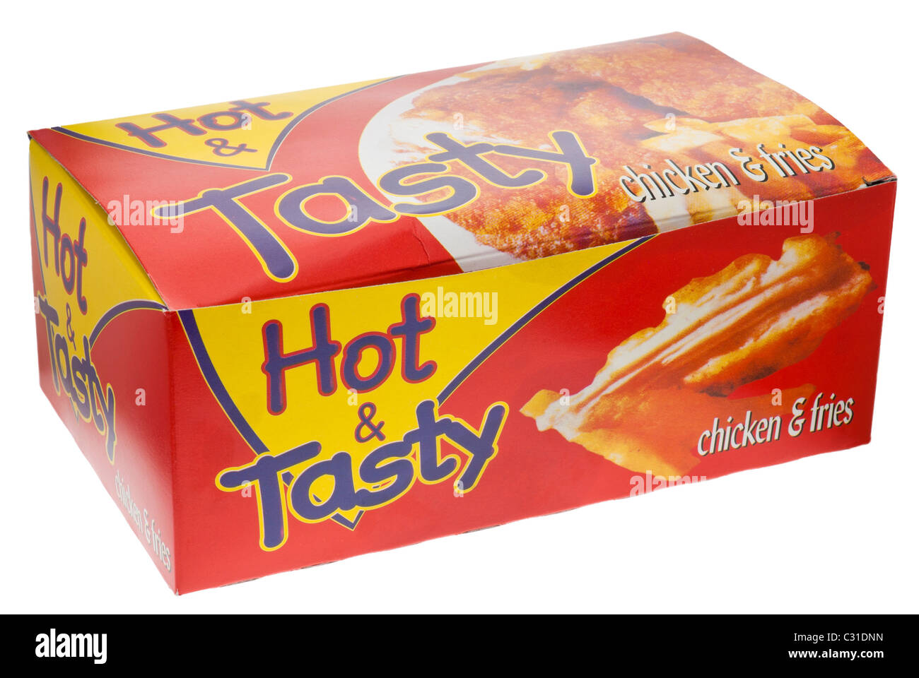 Box of Chicken And Chips Stock Photo Alamy