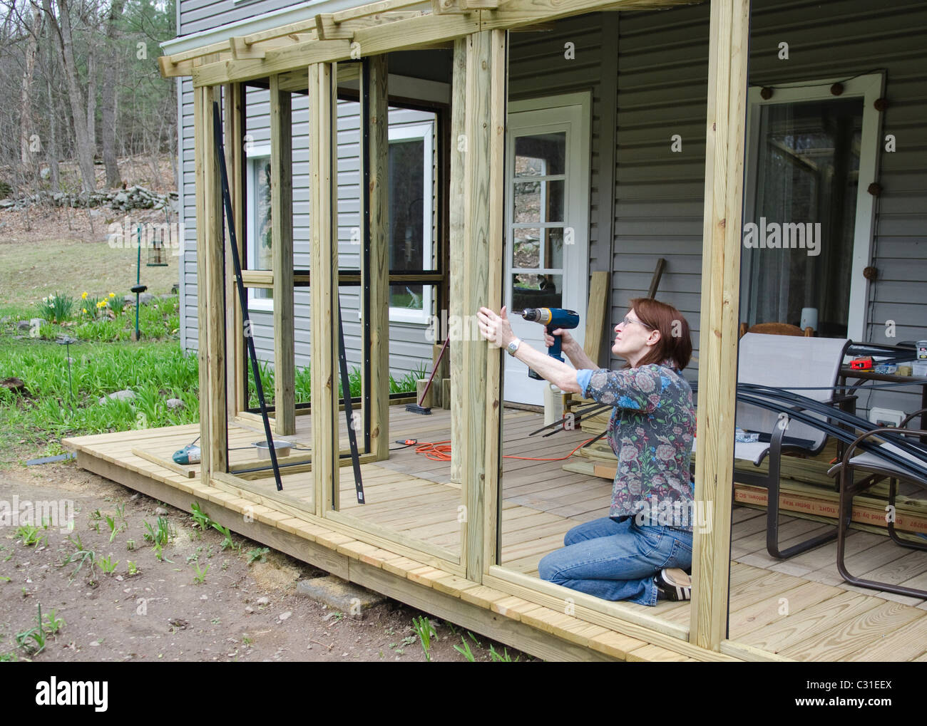 Screened porch hi-res stock photography and images - Alamy