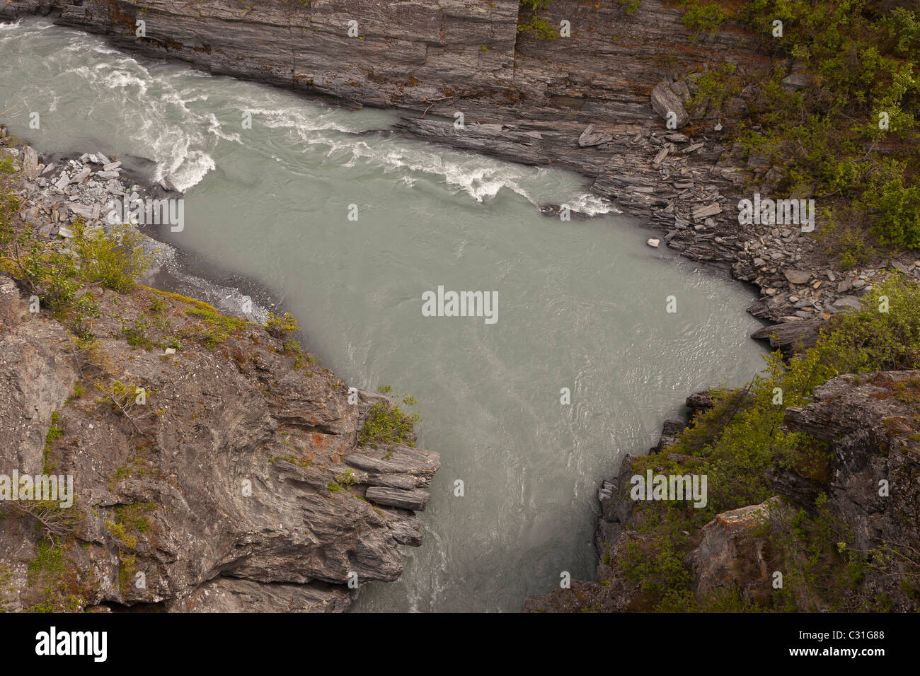 THOMPSON PASS, ALASKA, USA - Tsaina River. Stock Photo