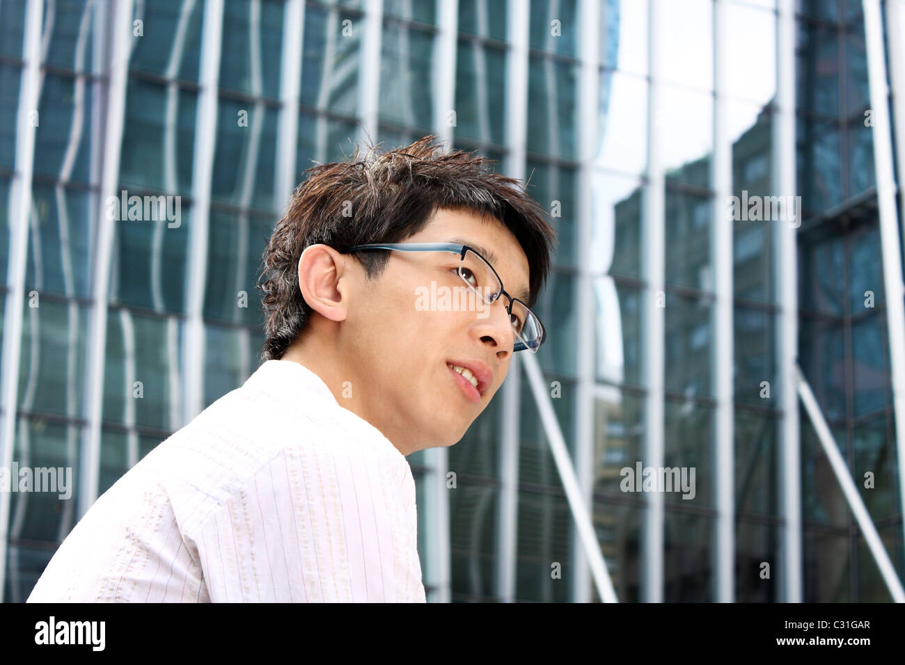 Portrait of asian happy young businessman smile Stock Photo - Alamy
