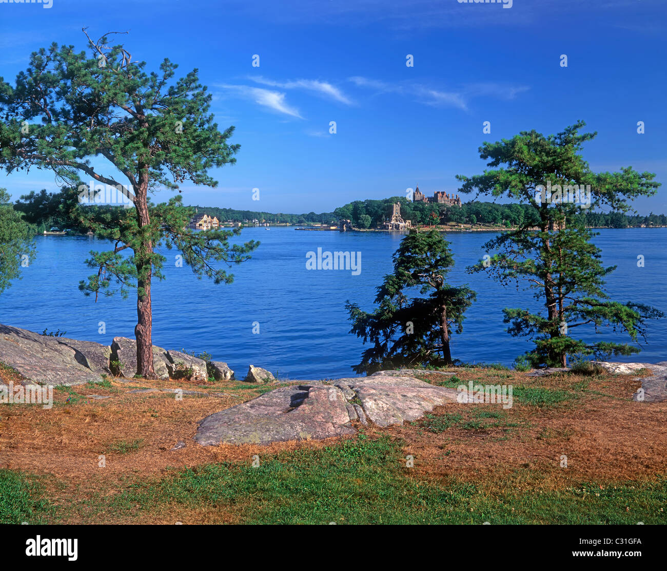 Boldt Castle across the St Lawrence River in the Thousand Islands area