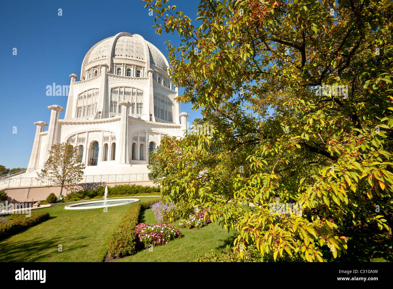 Baha'i House of Worship Willmette, IL outside Chicago Stock Photo Alamy