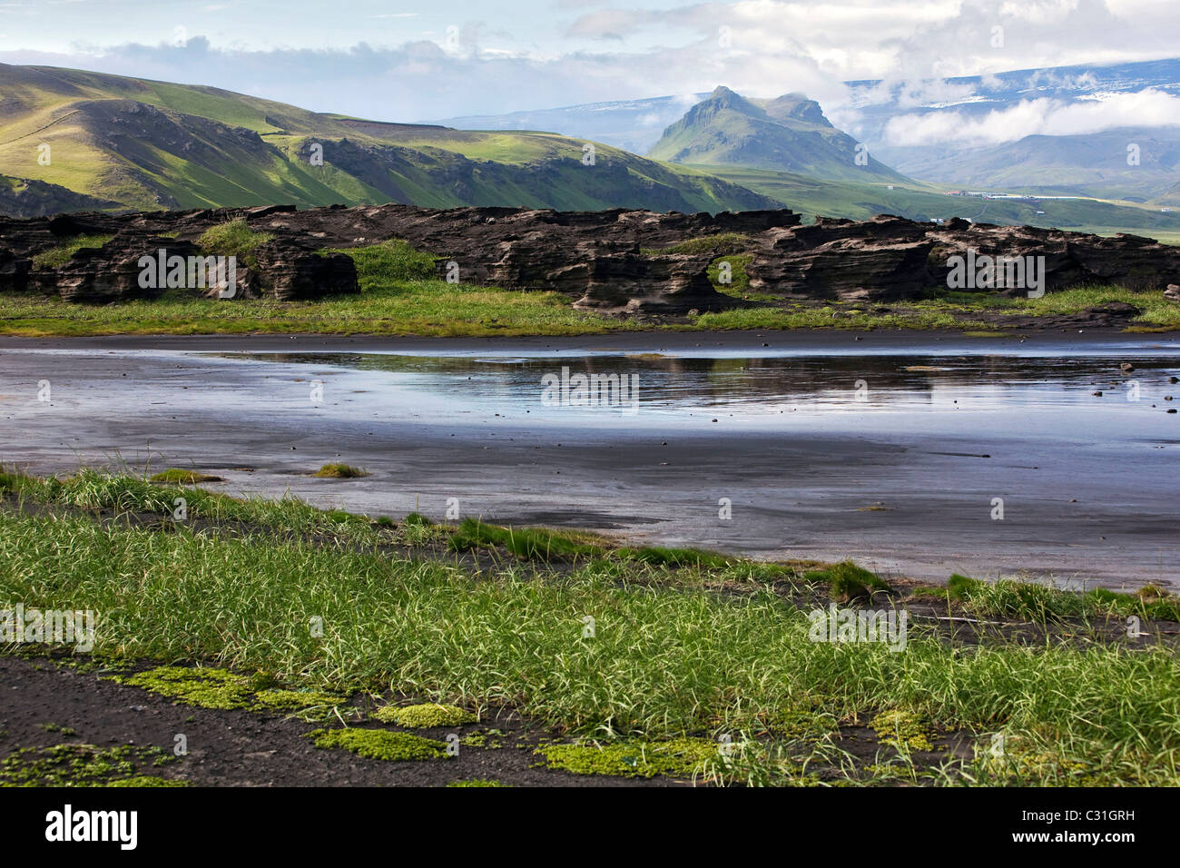 THE NATURE RESERVE OF DYRHOLAEY, A VOLCANO-FORMED ISLAND, NOW A ...