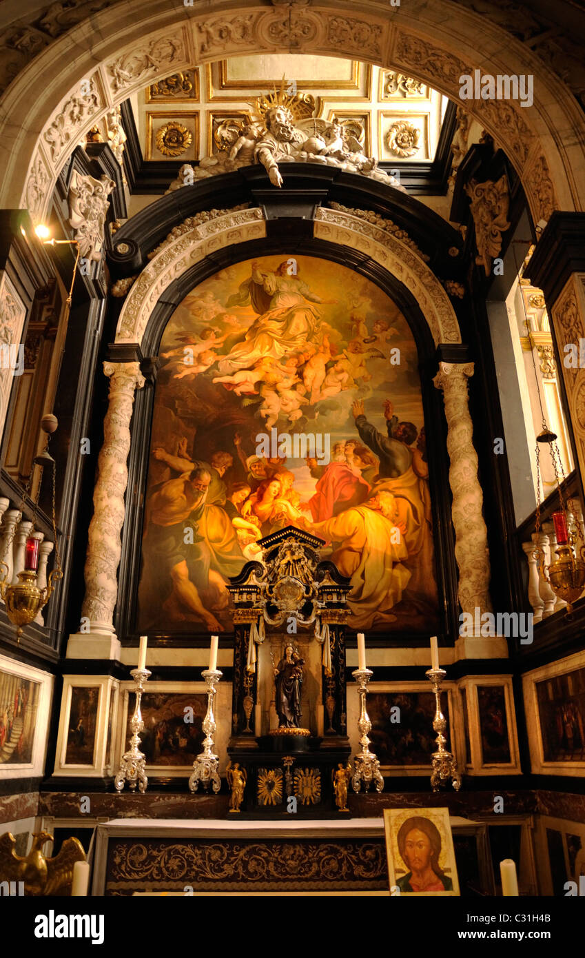 Antwerp / Antwerpen, Belgium. Sint Carolus Borromeuskerk (1615-25 by Pieter Huyssens; Baroque) Stock Photo