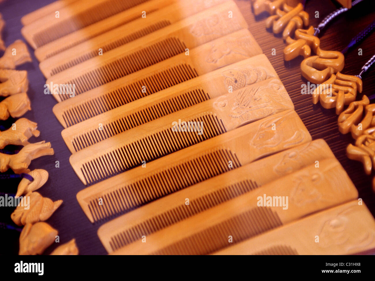 TRADITIONAL BOXWOOD COMBS (KUSHI) USED IN THE GEISHAS’ HAIRDO, KYOTO ...