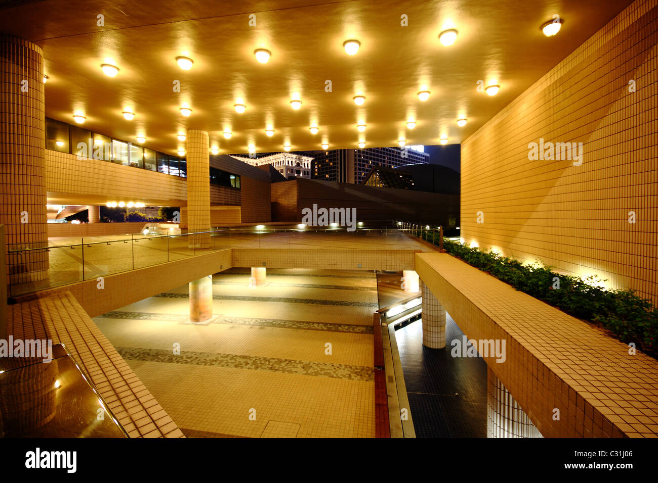 modern city at night in hong kong Stock Photo - Alamy