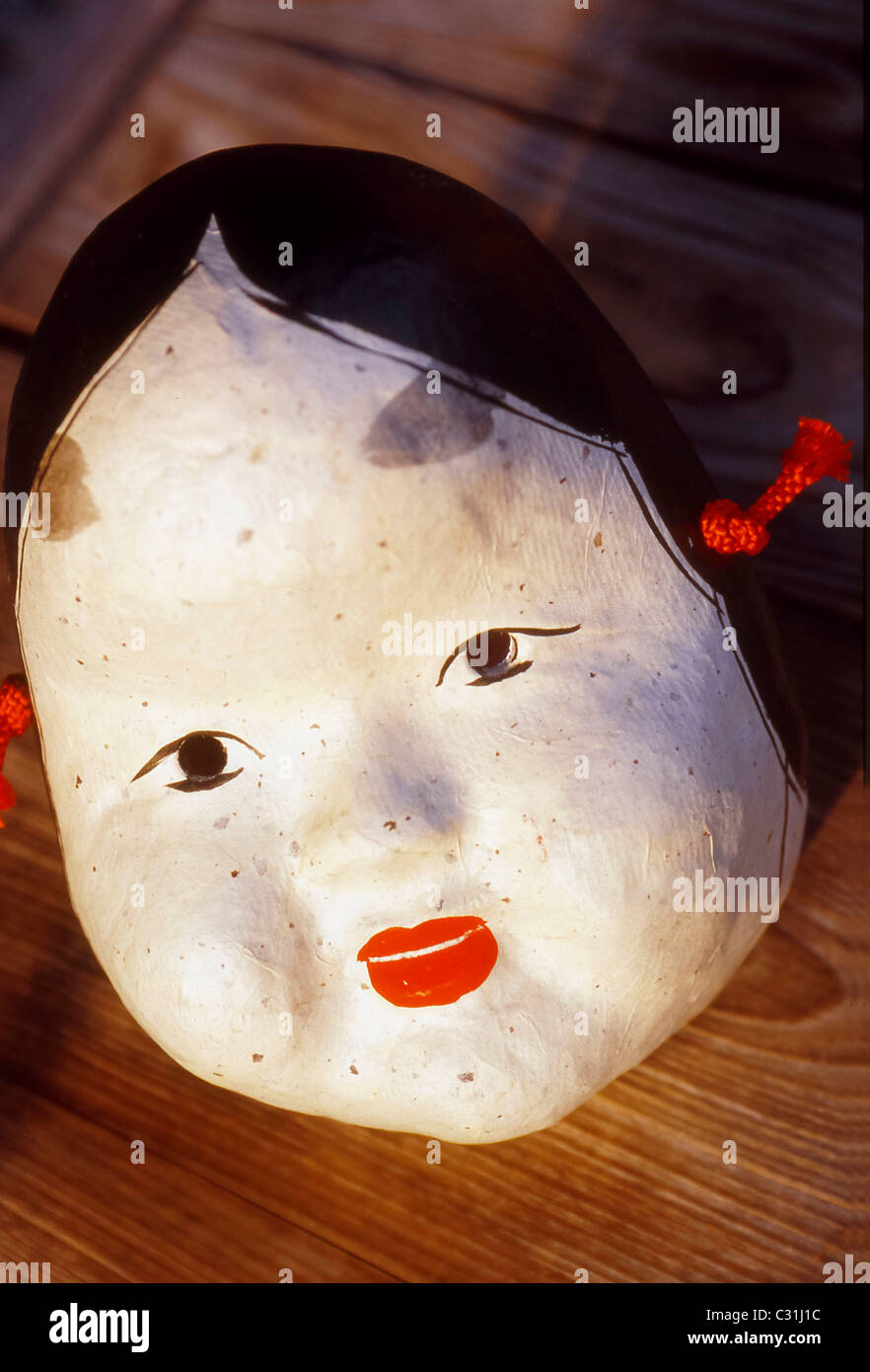 Japanese mask representing okame hi-res stock photography and images ...