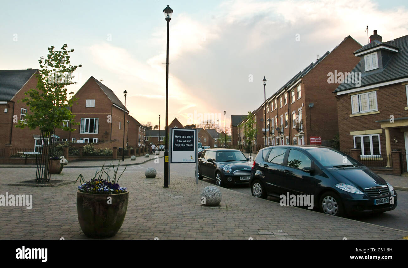 A new build housing estate in Rugby, England Stock Photo Alamy