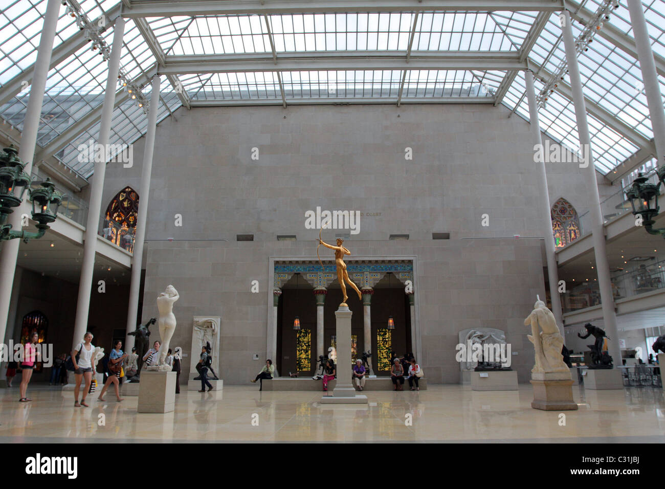 EXHIBITION HALL IN THE METROPOLITAN MUSEUM OF ART, MANHATTAN, NEW YORK CITY, NEW YORK STATE, UNITED STATES Stock Photo