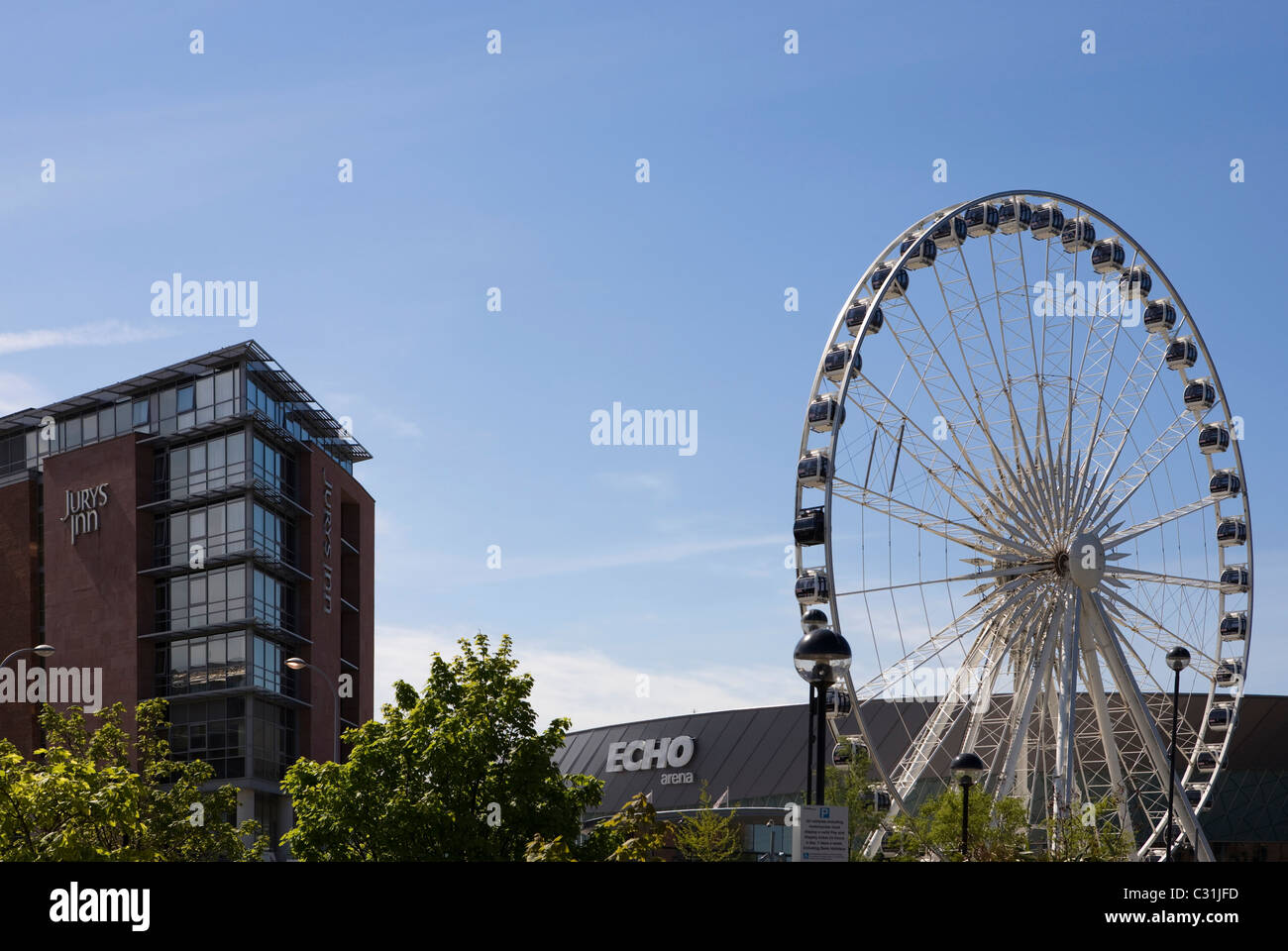 The big wheel, Echo arena Liverpool attractions Stock Photo Alamy
