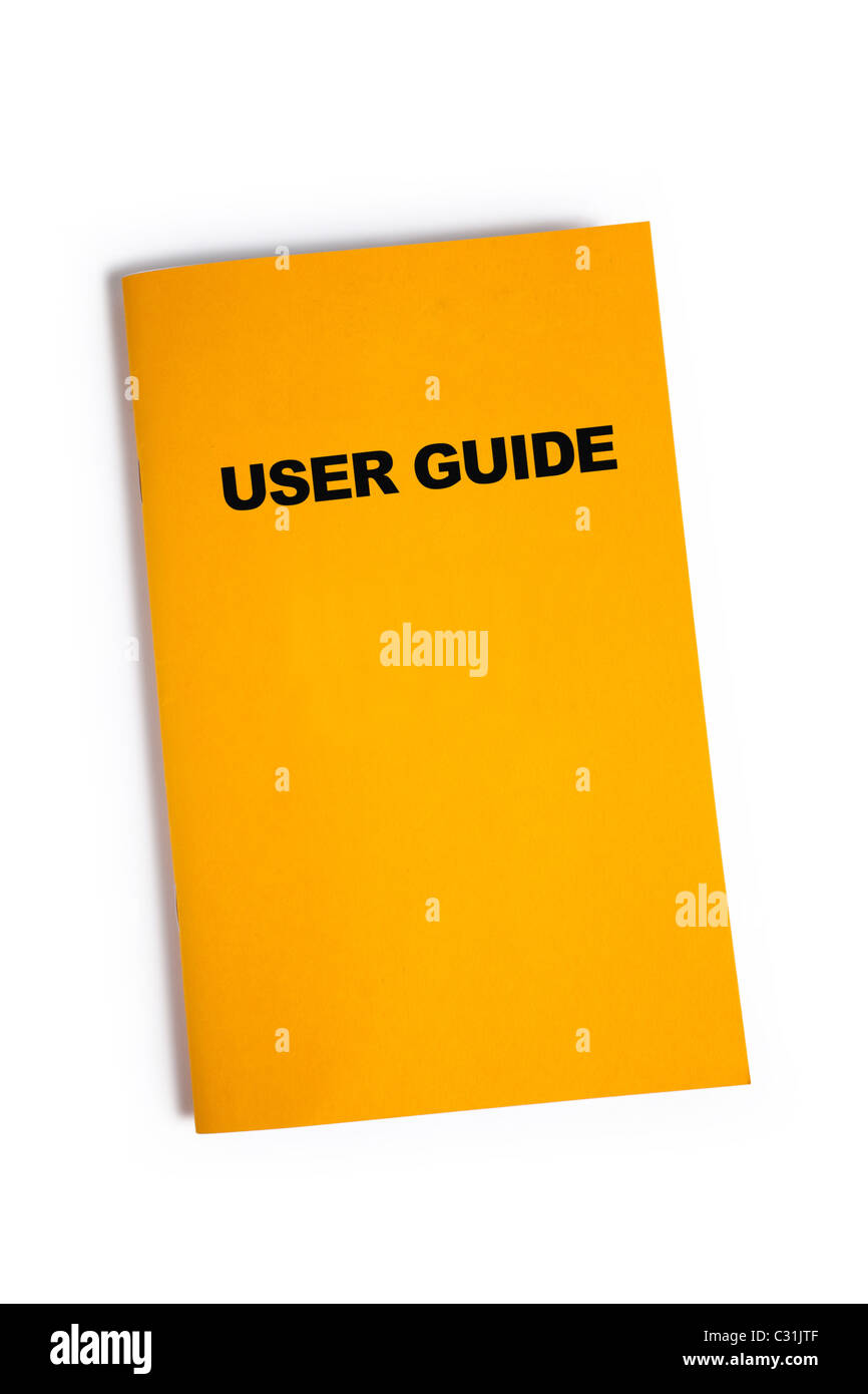 User Guide with white background Stock Photo - Alamy