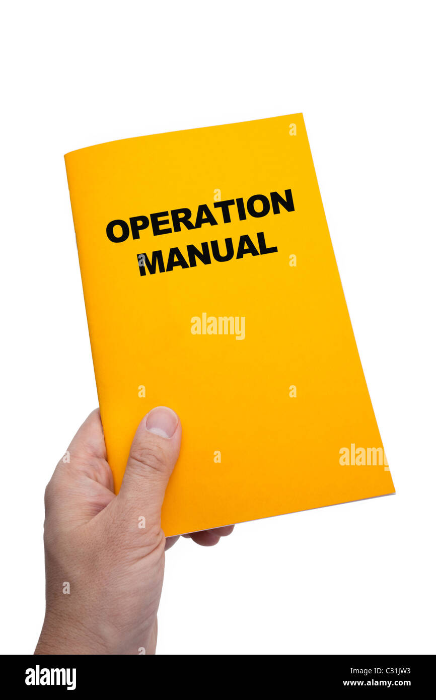 Operation Manual with white background Stock Photo Alamy