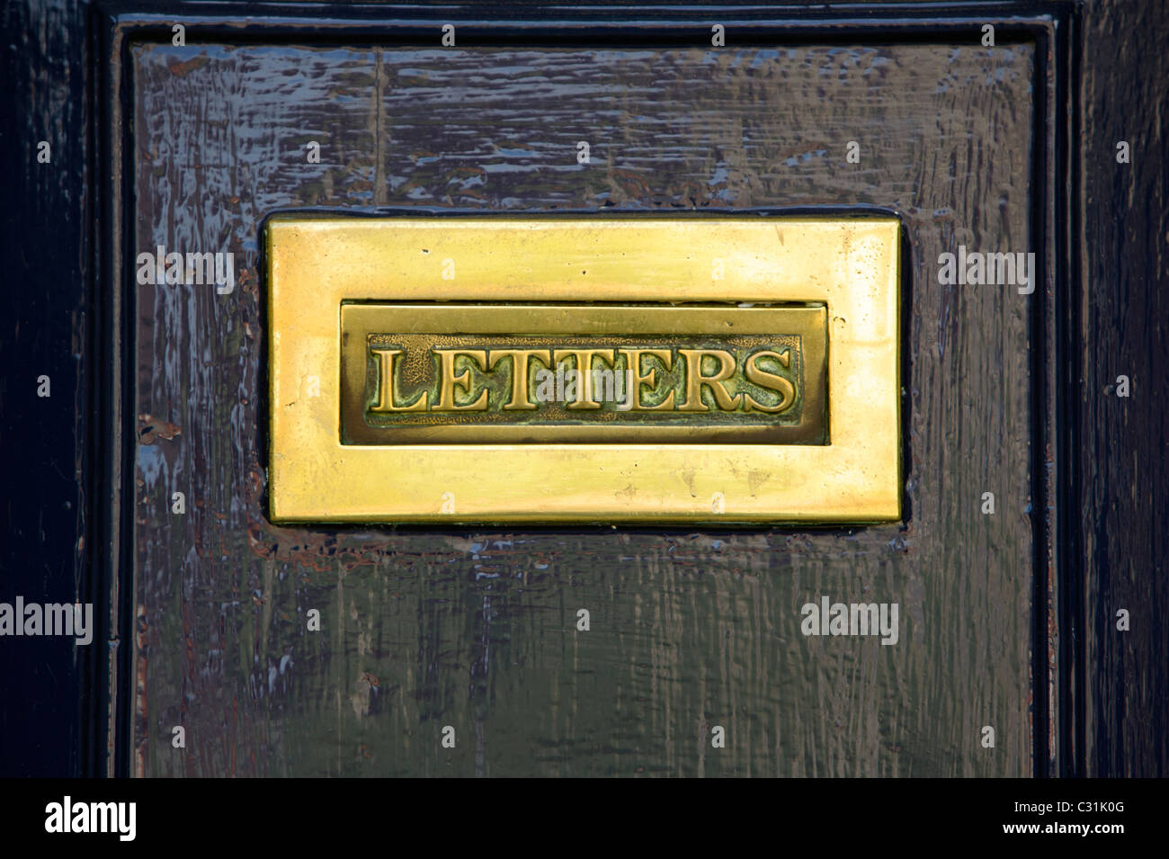 Brass letter box Stock Photo Alamy