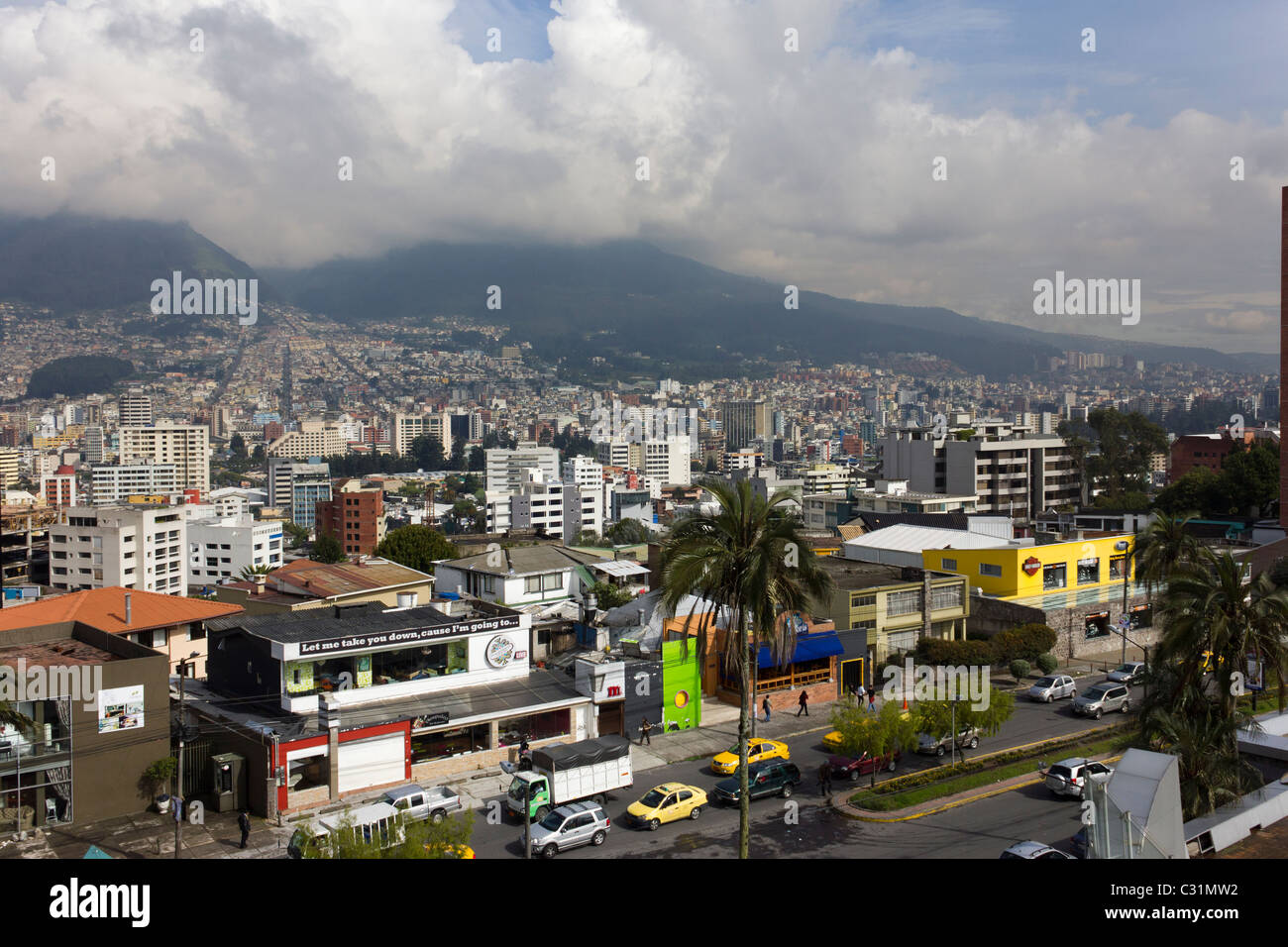 view of Quito, Ecuador Stock Photo