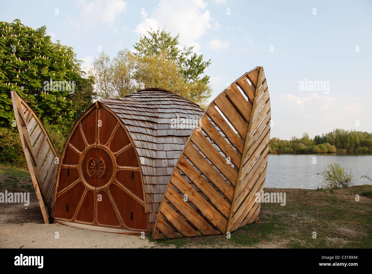 Bird hide radley lakes oxfordshire uk hires stock photography and