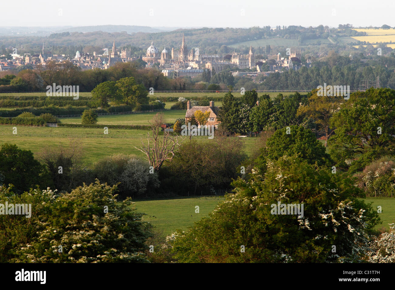 Oxford 'Dreaming Spires' from 'Boars Hill', Oxfordshire, England, UK Stock Photo