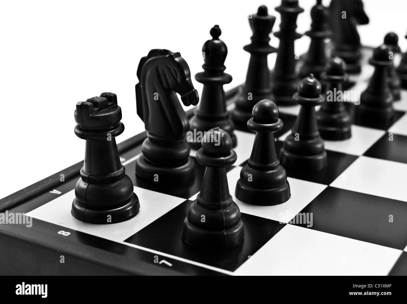 chess by a large plan Stock Photo