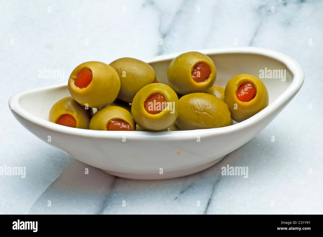 green filled olives Stock Photo Alamy