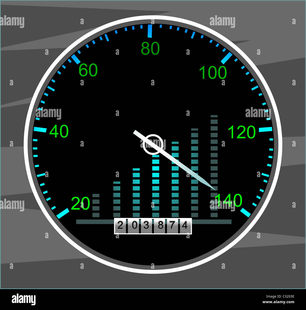 tachometer with white needle Stock Photo Alamy
