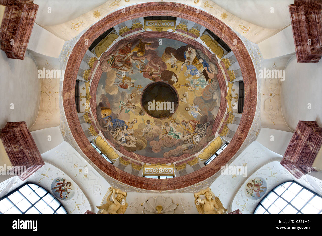 Gaming - late Carthusian cloister in Austria - cupola of church Stock Photo